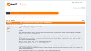 
                            8. Avast Internet Security Login nicht möglich - Avast Forum