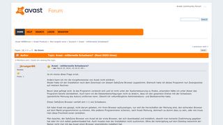 
                            4. Avast - mittlerweile Schadware? - Avast WEBforum