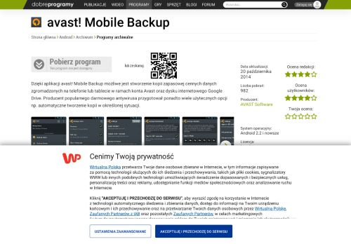 
                            6. avast! Mobile Backup 1.0.7754 (Android) - dobreprogramy