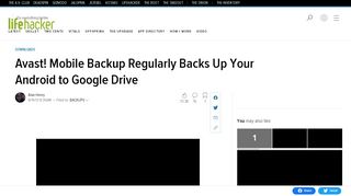 
                            11. Avast! Mobile Backup Regularly Backs Up Your Android to Google Drive