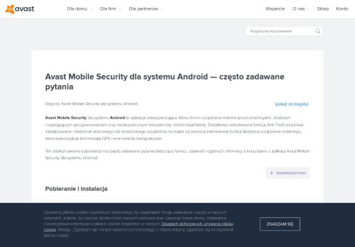 
                            7. Avast Mobile Security dla systemu Android — Często zadawane ...