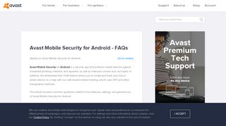 
                            6. Avast Mobile Security for Android - FAQs | Official Avast Support