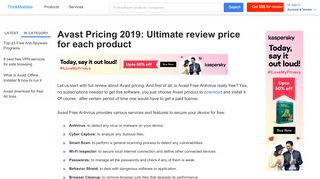 
                            13. Avast pricing: Review of all products, summary table - 2019