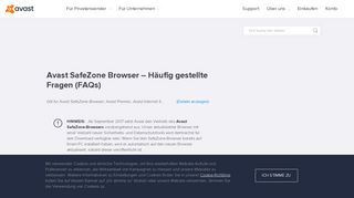 
                            1. Avast SafeZone Browser – Häufig gestellte Fragen (FAQs) | Offizieller ...
