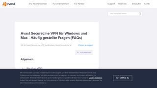 
                            8. Avast SecureLine VPN für Windows und Mac - Häufig gestellte ...