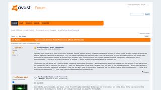 
                            7. Avast Senhas/ Avast Passwords - Avast WEBforum