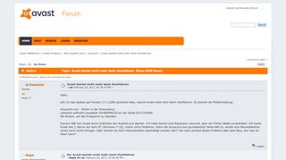 
                            4. Avast startet nicht mehr beim Hochfahren - Avast WEBforum