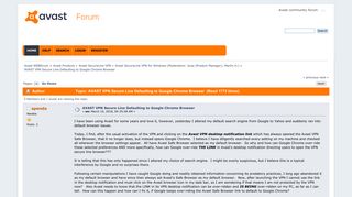 
                            8. AVAST VPN Secure Line Defaulting to Google Chrome Browser - Avast ...