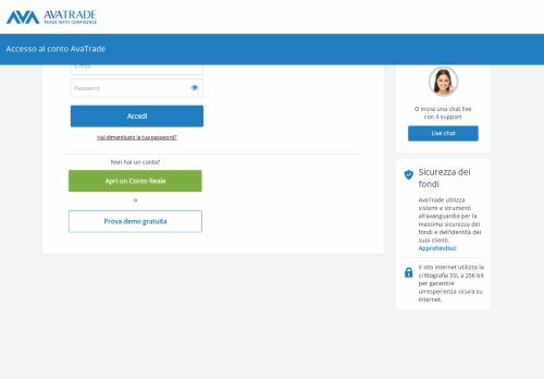 
                            2. AvaTrade: Accedi al tuo conto di Trading