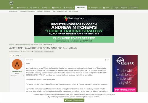 
                            8. AVATRADE / AVAPARTNER SCAM $160,000 from affiliate | Forex Peace ...