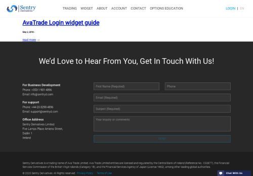 
                            12. AvaTrade Login widget guide - Sentry Derivatives
