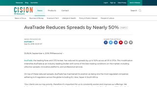 
                            8. AvaTrade Reduces Spreads by Nearly 50% - PR Newswire