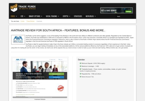 
                            10. AvaTrade Review for South Africa – Features, Bonus and more.