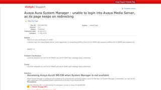 
                            8. Avaya Aura System Manager : unable to login into ... - Avaya Support