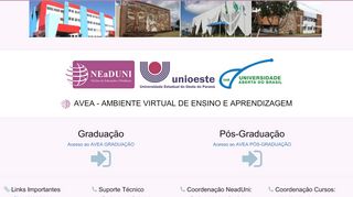 
                            13. AVEA - Ambiente Virtual de Ensino e Aprendizagem - Unioeste