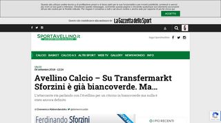 
                            7. Avellino Calcio – Su Transfermarkt Sforzini è già biancoverde. Ma ...