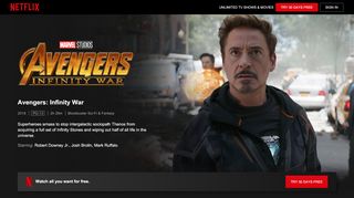 
                            4. Avengers: Infinity War | Netflix
