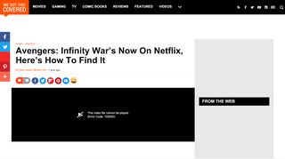 
                            6. Avengers: Infinity War's Now On Netflix, Here's How To Find It