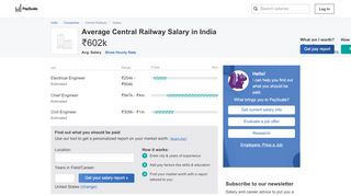 
                            8. Average Central Railway Salary - PayScale