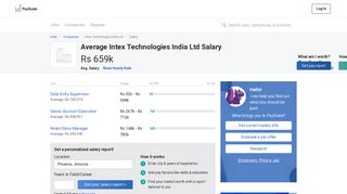 
                            10. Average Intex Technologies India Ltd Salary - PayScale