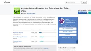 
                            9. Average Lettuce Entertain You Enterprises, Inc. Salary - PayScale