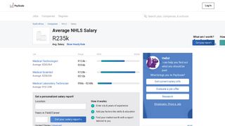 
                            7. Average NHLS Salary - PayScale