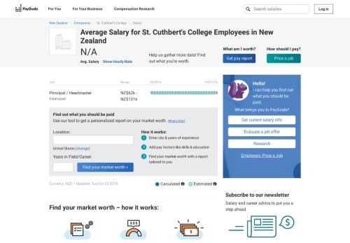 
                            11. Average St. Cuthbert's College Salary - PayScale