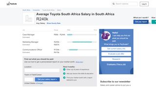 
                            13. Average Toyota South Africa Salary - PayScale