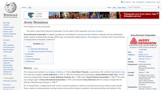 
                            13. Avery Dennison - Wikipedia