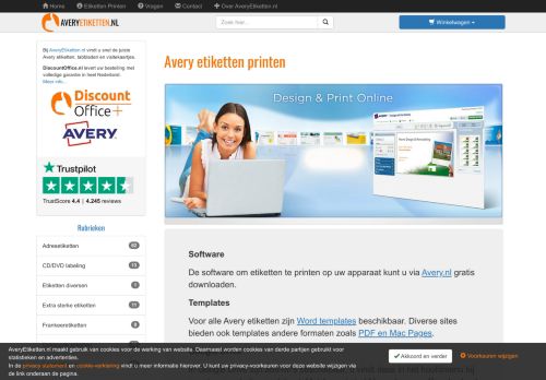 
                            9. Avery etiketten printen | AveryEtiketten.nl