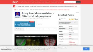 
                            10. Avery Zweckform Assistent - Etikettendruckprogramm - Download - CHIP