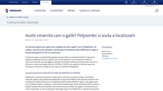 
                            2. Avete smarrito cani o gatti? Petpointer vi aiuta a localizzarli | Swisscom