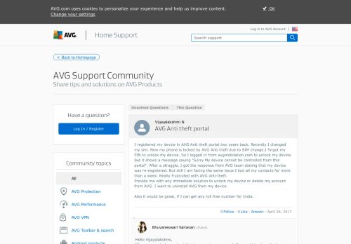 
                            5. AVG Anti theft portal | AVG
