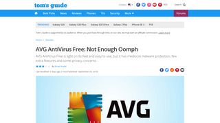 
                            11. AVG AntiVirus Free: Not Enough Oomph - Tom's Guide