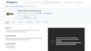 
                            6. AVG Internet Security Reviews and Pricing - 2019 - Capterra