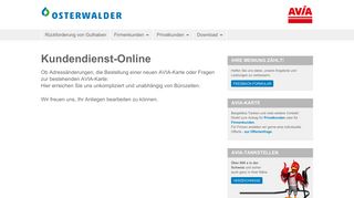 
                            10. AVIA - Osterwalder | Kundendienst-Online