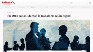 
                            7. Avianca en Revista - En 2018 consolidamos la transformación digital