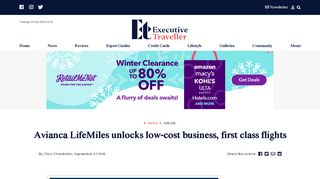 
                            11. Avianca LifeMiles unlocks low-cost business, first class flights ...