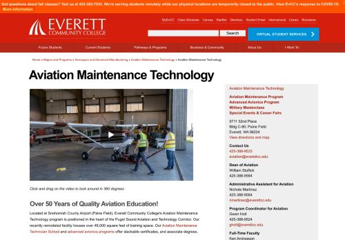
                            9. Aviation Maintenance Technology | Everett Community College