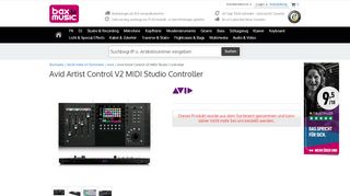 
                            11. Avid Artist Control V2 MIDI Studio Controller kaufen? | Bax-shop