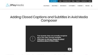 
                            10. Avid Media Composer Captions and Subtitles – 3Play Media