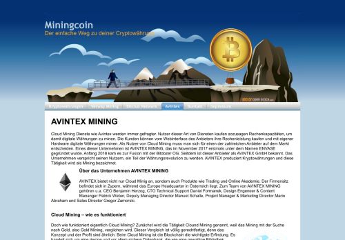 
                            8. Avintex - Cloudmining mit deiner gekauften Hardware. - Miningcoin