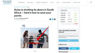 
                            3. Avios is shutting its doors in South Africa – here's how to save your ...