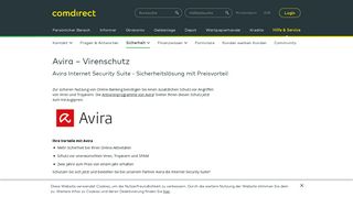 
                            10. Avira-Angebot - Sicherheit - Hilfe & Service | comdirect.de