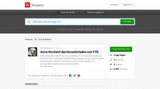 
                            7. Avira blockiert das herunterladen von YTD - Avira Answers