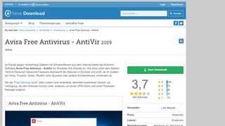 
                            5. Avira Free Antivirus - AntiVir | heise Download