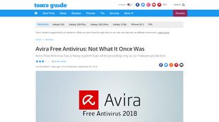 
                            8. Avira Free Antivirus: Not What It Once Was - Tom's Guide