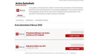 
                            13. Avira Gutscheine Februar 2019 | 75% + 35% Rabatt sichern - Stern