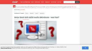 
                            4. Avira lässt sich nicht mehr aktivieren - was tun? - CHIP