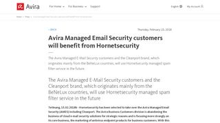 
                            3. AVIRA News - Avira Managed Email Security customers will benefit ...